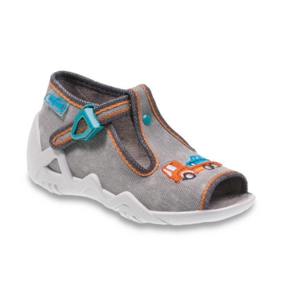 217P089 18 - dět.sandálek, šedé, auto