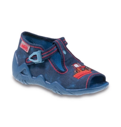 217P091 18 - dět.sandálek, modrá, bagr