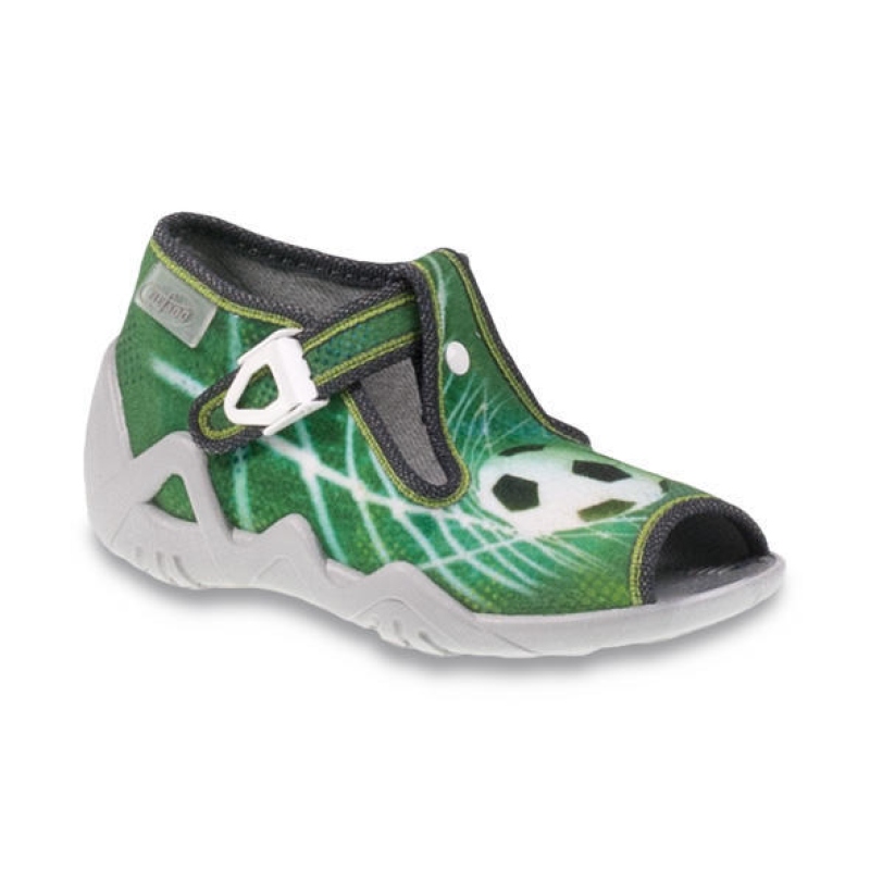 217P093 18 - dět.sandálek, zelená, fotbalový míč