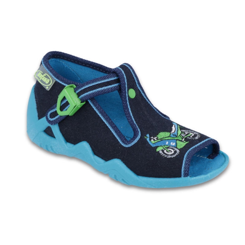 217P095 18 - chl.sandálek, tm.modrá, motorka