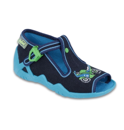 217P095 18 - chl.sandálek, tm.modrá, motorka