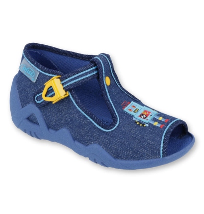 217P103 18 - chl.sandálek, modrá, robot