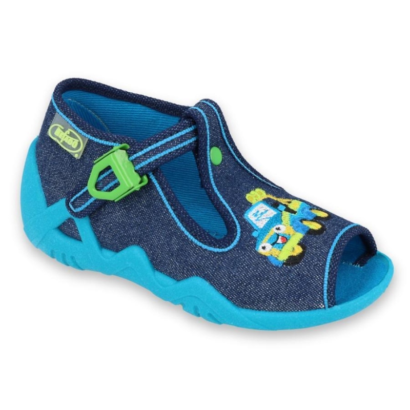 217P107 18 - chlapecké sandálky Befado modré, auto