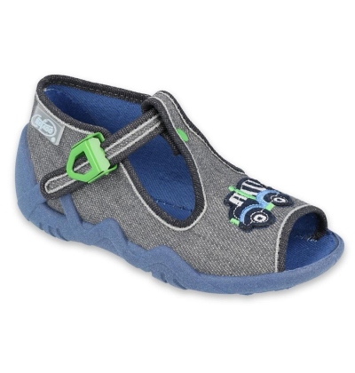 217P109 18 - chlapecké sandálky Befado šedé, auto
