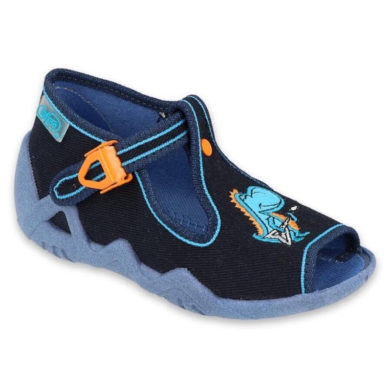 217P112 18 - chlapecké sandálky Befado modré, dino