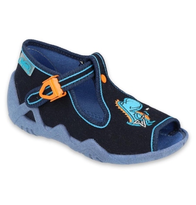 217P112 18 - chlapecké sandálky Befado modré, dino