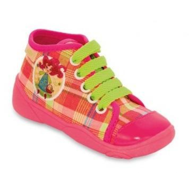 218P028 24 - tenisky-kotníčk, káro dívčí