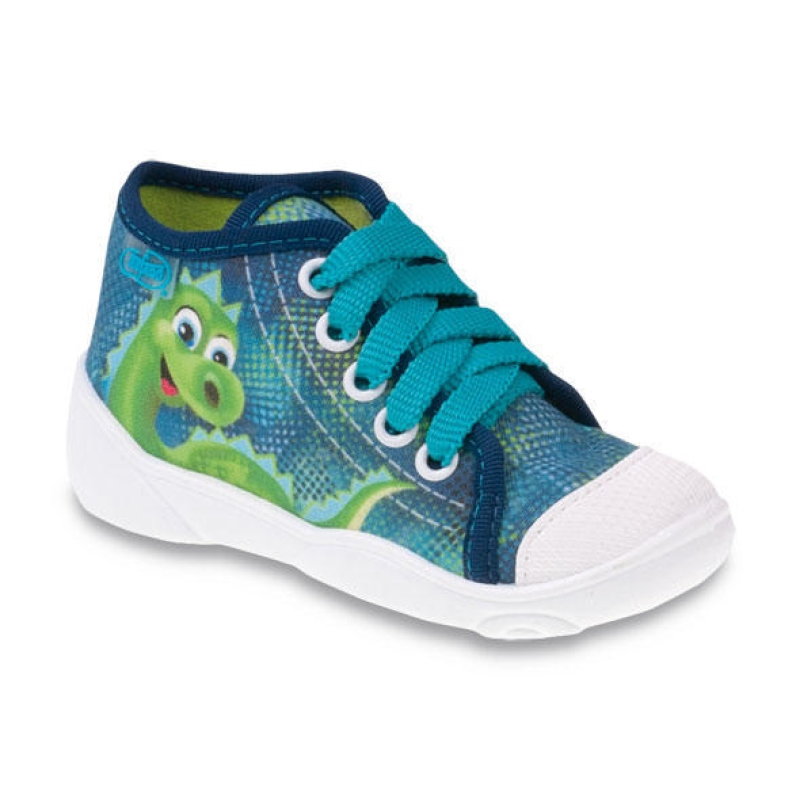 218P044 23 - tenisky-kotníčk.,modré, DINOSAURUS