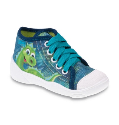 218P044 23 - tenisky-kotníčk.,modré, DINOSAURUS
