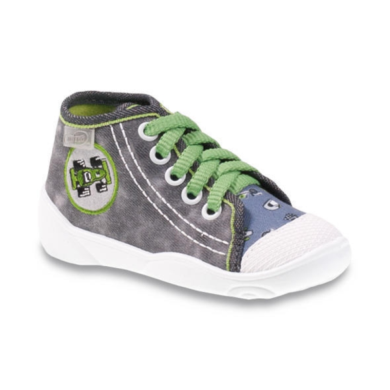 218P052 18 - tenisky-kotníčk.,šedý maskáč, formule