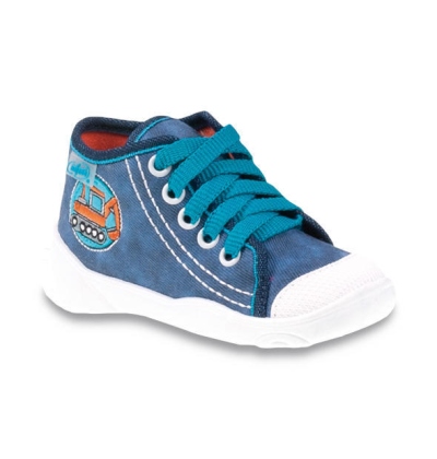 218P054 18 - chl.tenisky-kotníčk., modrá, bagr