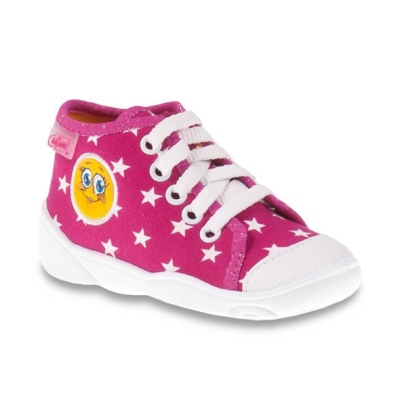 218P055 18 - tenisky-kotníčk.,růžová,hvězdy, smile