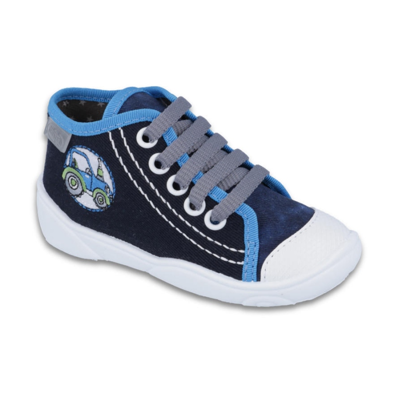 218P057 18 - tenisky-kotníčk., tm. modrá, traktor