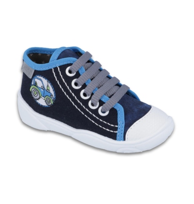 218P057 18 - tenisky-kotníčk., tm. modrá, traktor