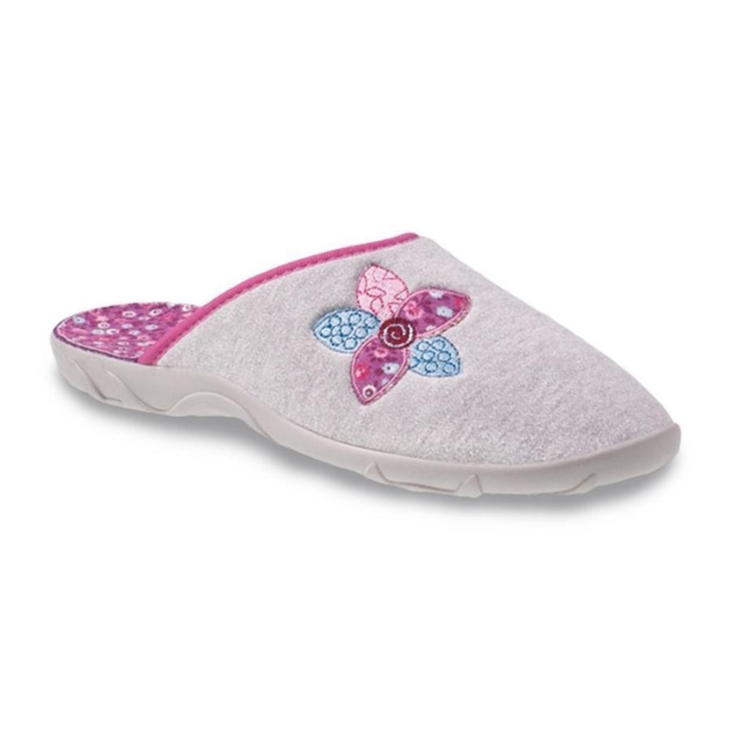 235D155 36 - PAULA ZŠ, šedá, barevná kytka