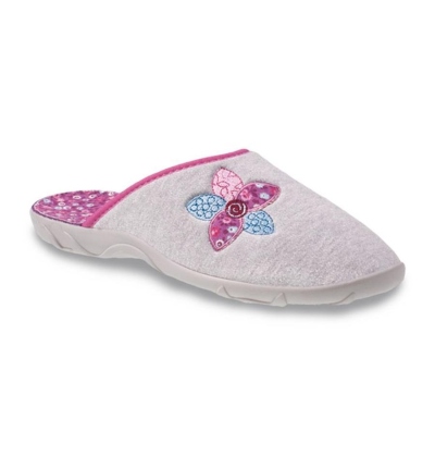 235D155 36 - PAULA ZŠ, šedá, barevná kytka