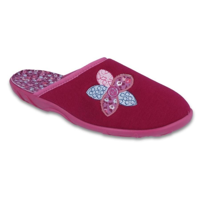 235D156 36 - PAULA ZŠ, vínová, barevná kytka