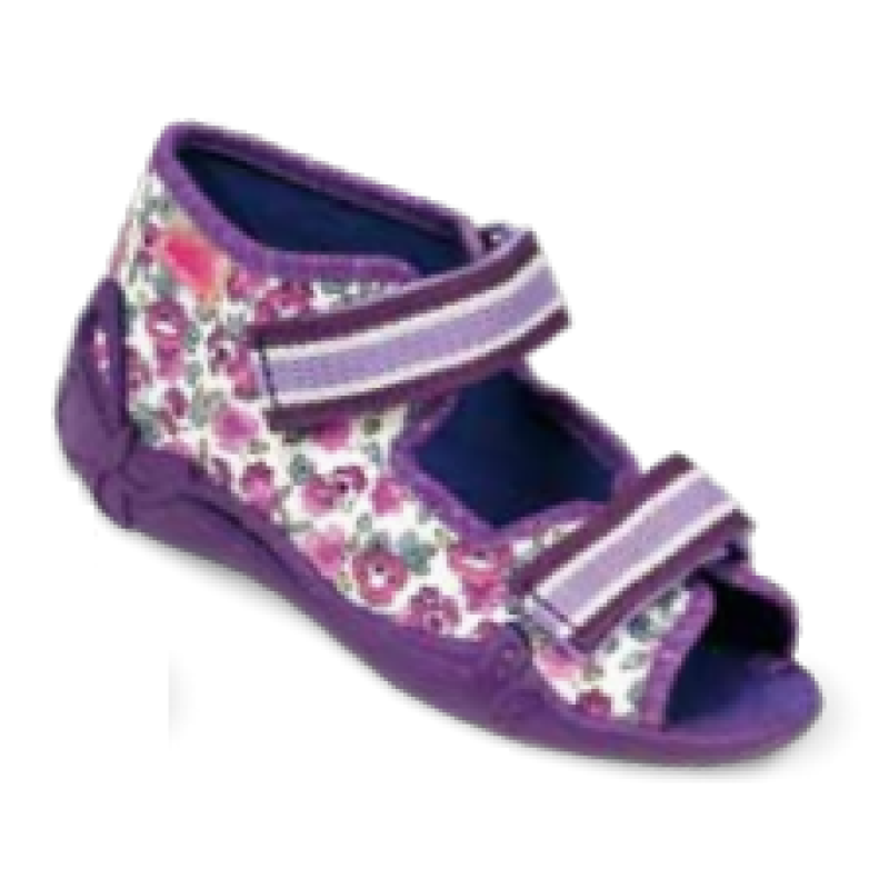 242P006 20 - dívčí sandálky Befado fialové kytičky