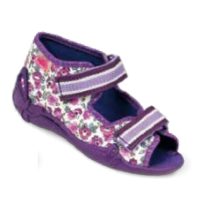 242P006 20 - dívčí sandálky Befado fialové kytičky