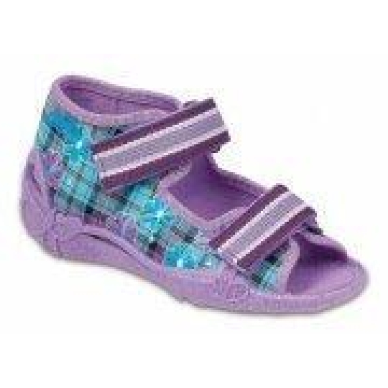 242P013 20 - dívčí sandálky Befado,káro modrofial.