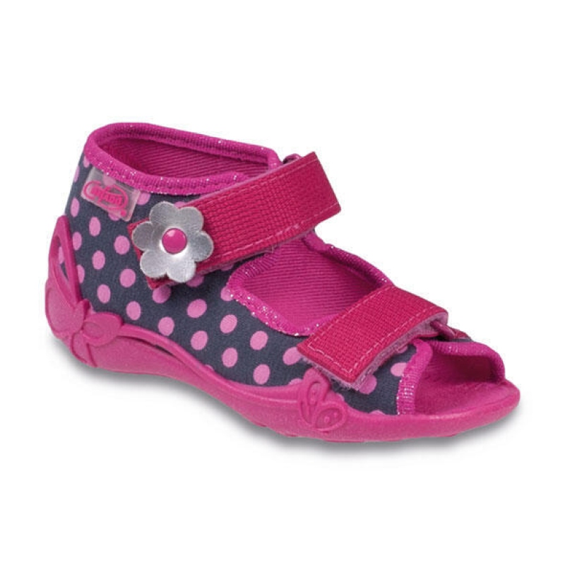 242P038 20 - dívčí sandálky Befado, růžové tečky