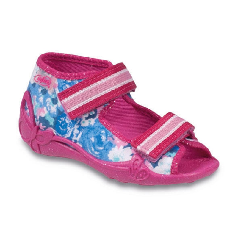 242P039 20 - dívčí sandálky Befado, modrorůžová