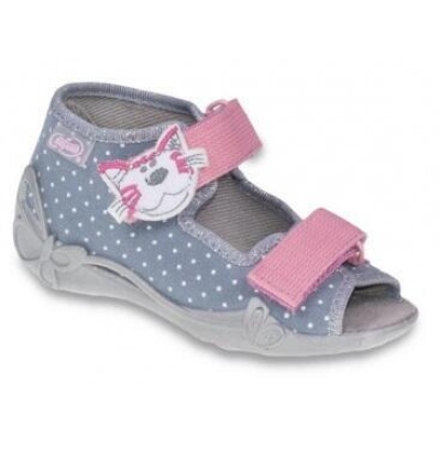 242P055 20 - dívčí sandálky Befado šedé, kočička