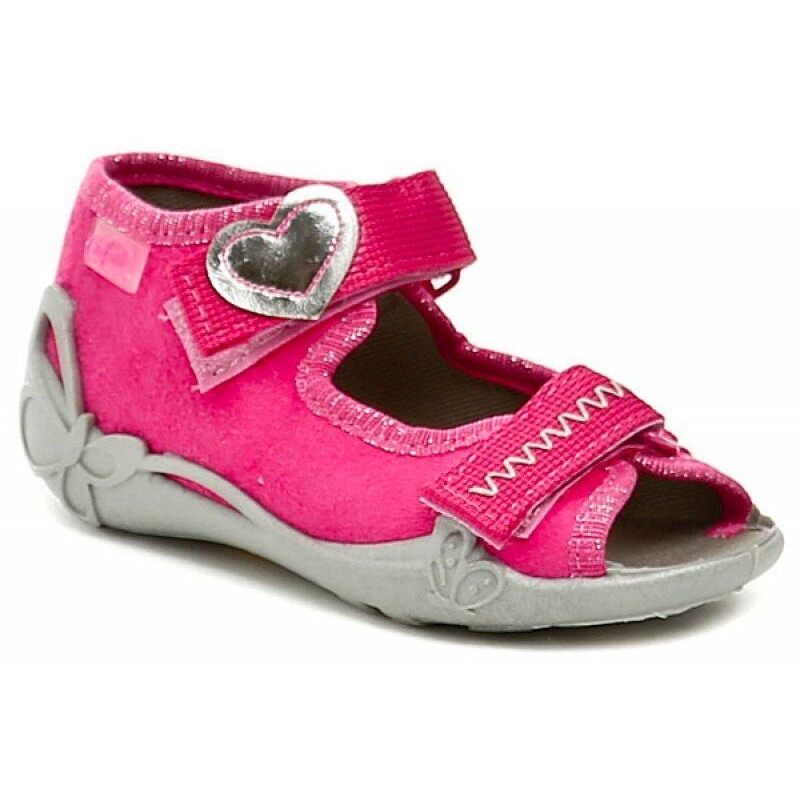 242P058 20 - dívčí sandálky Befado růžové, srdíčko