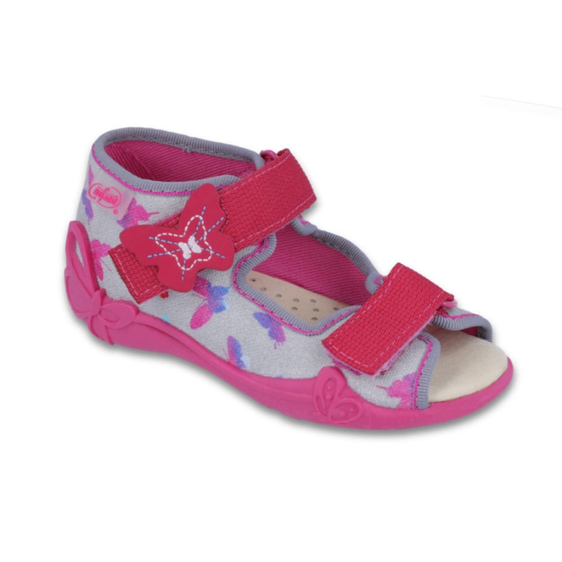 242P077 18 - dívčí 2 SZ, šedá, motýlci, kož.stélka