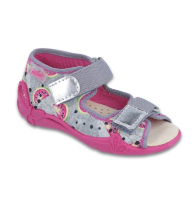 242P080 18 - dívčí 2 SZ, šedá, melouny, kož.stélka