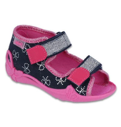 242P089 18 - dívčí 2 SZ,tm.modrá s růž.,mašličky  