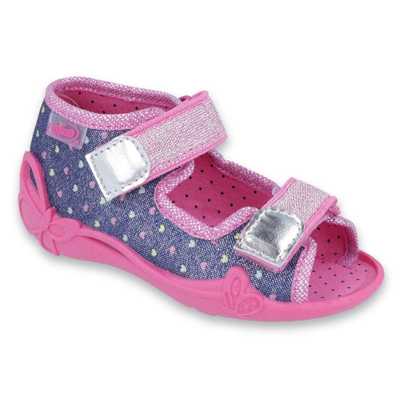 242P093 24 - dívčí 2 SZ, růžovo-modrá,malá srdíčka