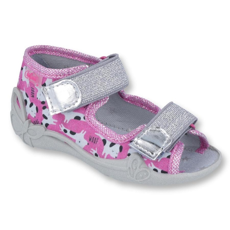 242P095 18 - dívčí 2 SZ, růžovo-stříbrná, pejsci