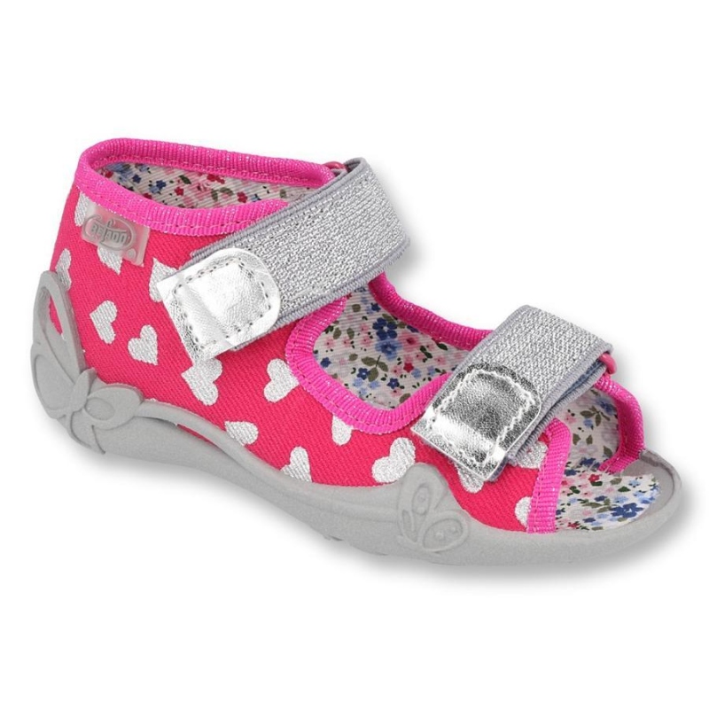 242P104 18 - dívčí 2 SZ, růžovo-šedá, srdíčka