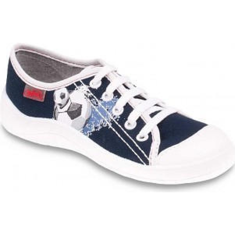 244Y018 31 - dět.tenisky šněrovací, tm.modré, míč