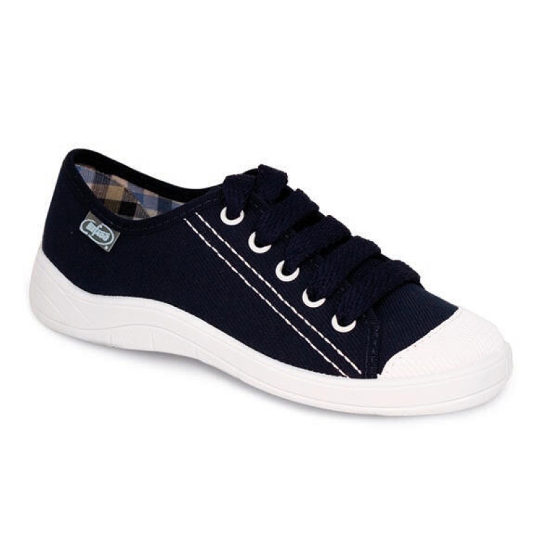 244Y023 31 - dět.tenisky šněrovací, tm.modré