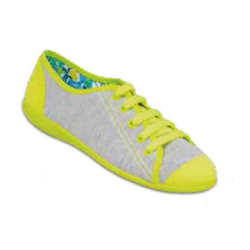 248Q006 37 - dív.tenisky,šněr.,šedý melír+sign.žl