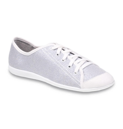 248Q021 36 - dív.tenisky,šněrov.,stříbrná