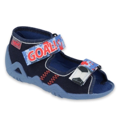250P054 19 - chlapecké sandálky Befado modré,GOAL!