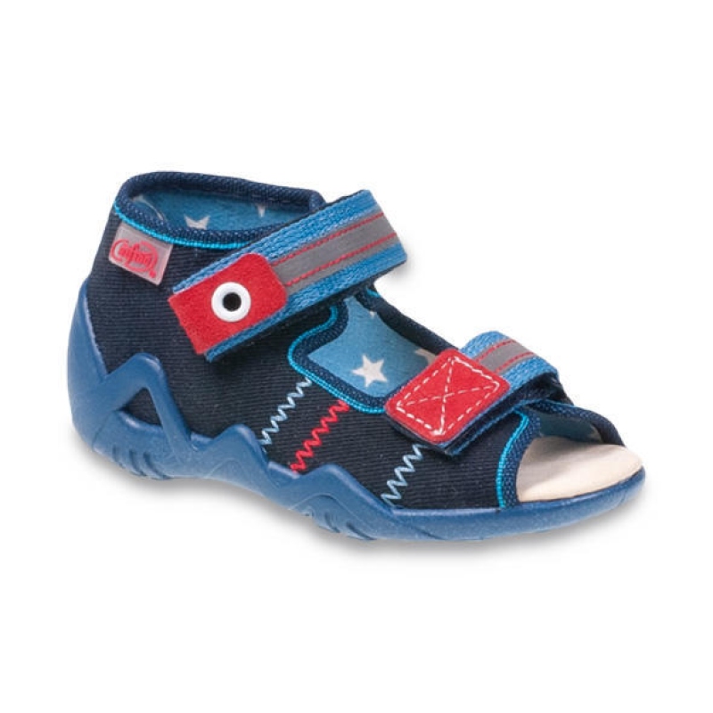 250P060 18 - chl.sandálek 2SZ,modrá, kožená stélka