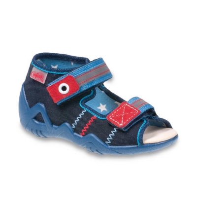 250P060 18 - chl.sandálek 2SZ,modrá, kožená stélka