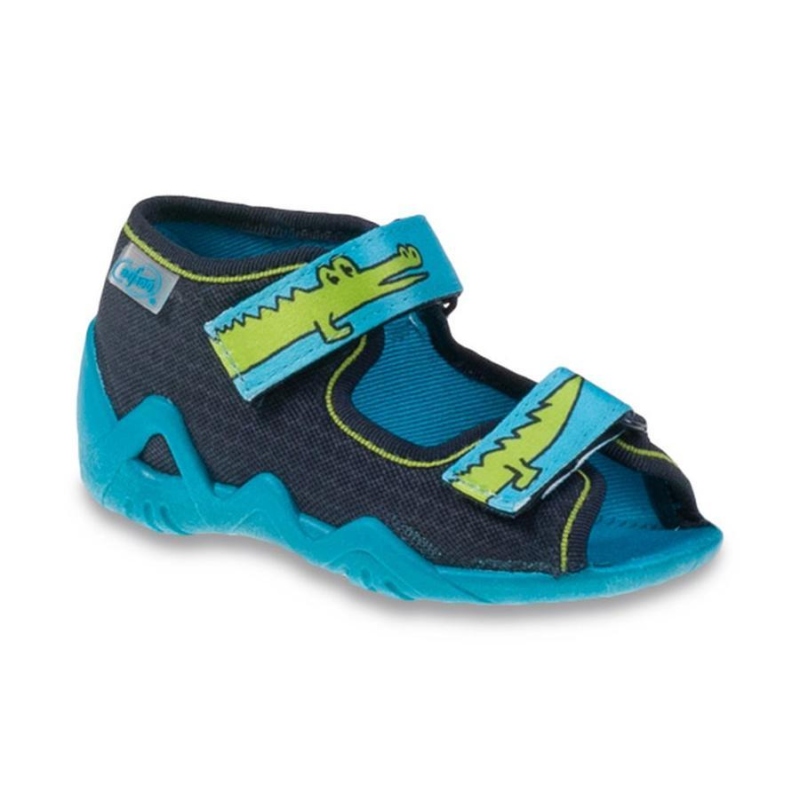 250P068 18 - chl.sandálek 2SZ, modrá, krokodýl
