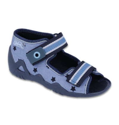 250P079 18 - chl.sandálek 2SZ,sv. modrá, hvězdičky