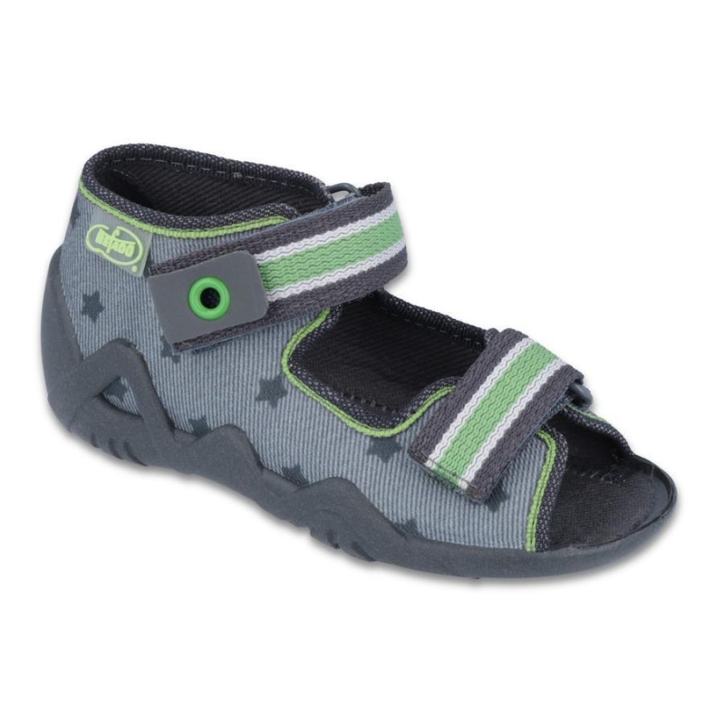 250P086 18 - chl.sandálek 2SZ, šedá, hvězdičky