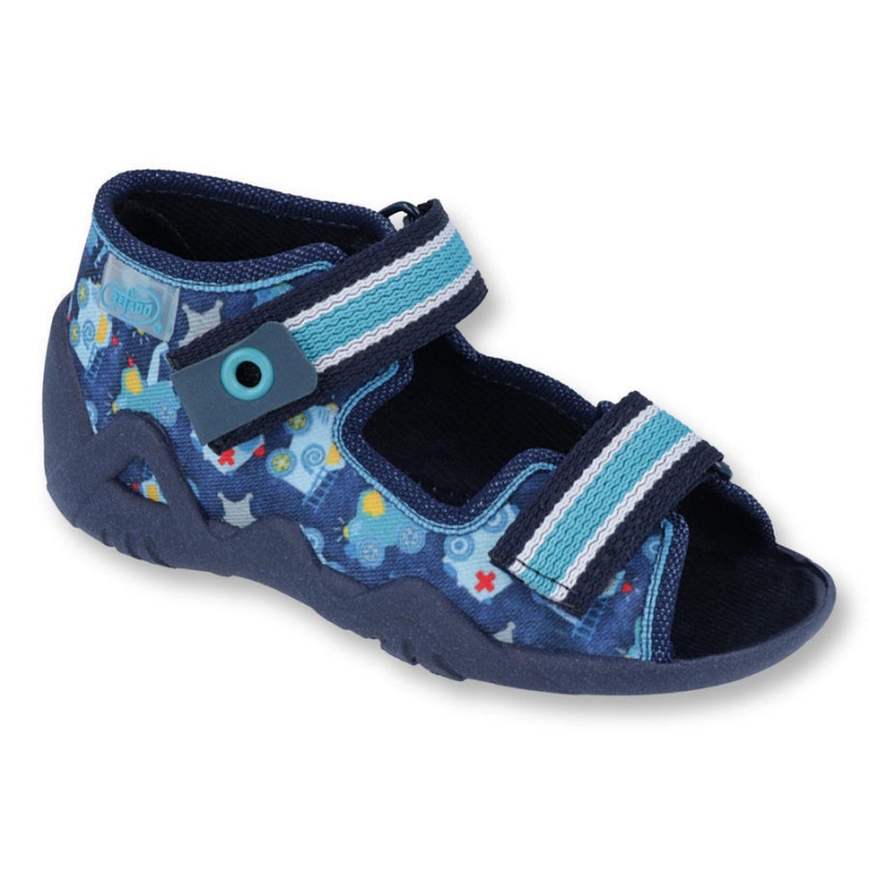 250P090 18 - chl.sandálek 2SZ, modrá, hasiči