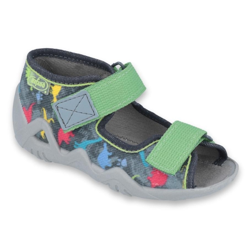 250P092 18 - chlapecké sandálky 2SZ šedé,dinosauři