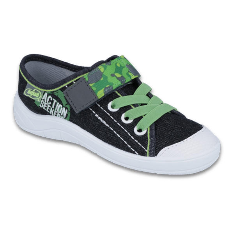 251X102 25 - chl. šněr.tenisky1SZ, černo-zelená