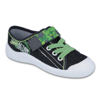 251X102 25 - chl. šněr.tenisky1SZ, černo-zelená