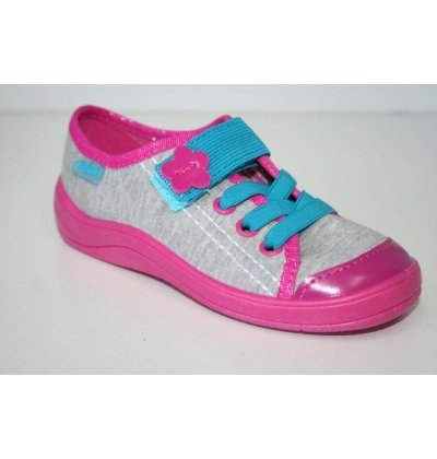 251Y032 34 - Befado dětské tenisky1SZ,šedo-růžové