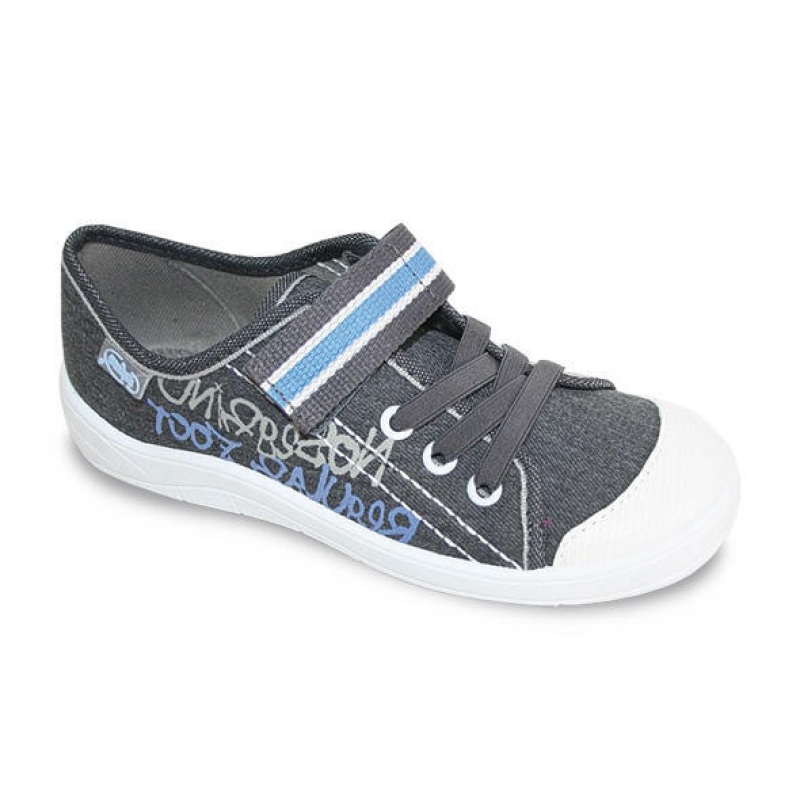 251Y085 31 - chl. tenisky, 1 SZ, tm.šedá s nápisem